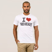 Ik hou van roodhoofden t-shirt (Voorkant volledig)