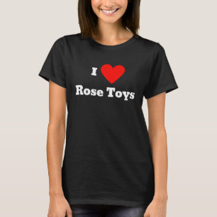 Ik hou van roos speelgoed Met een hart T-shirt