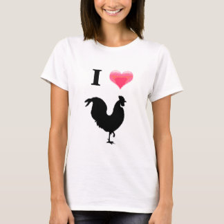 Ik hou van rooster t-shirt