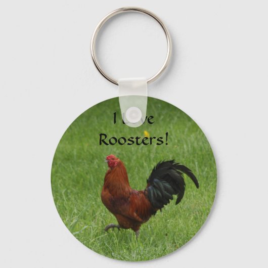 Ik hou van Roosters! -dleutelhanger Sleutelhanger (Voorkant)