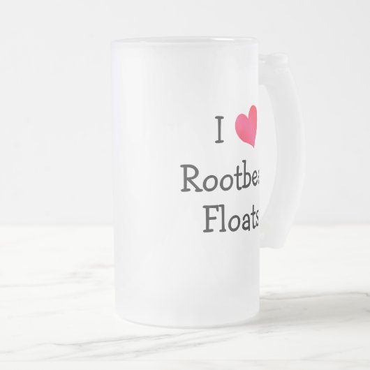 Ik hou van rootbeer drijvers matglas bierpul (Voorkant rechts)