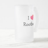 Ik hou van rootbier matglas bierpul (Voorkant rechts)