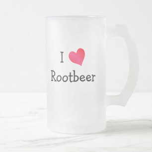 Ik hou van rootbier matglas bierpul