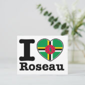 Ik hou van Roseau Briefkaart (Staand voorkant)