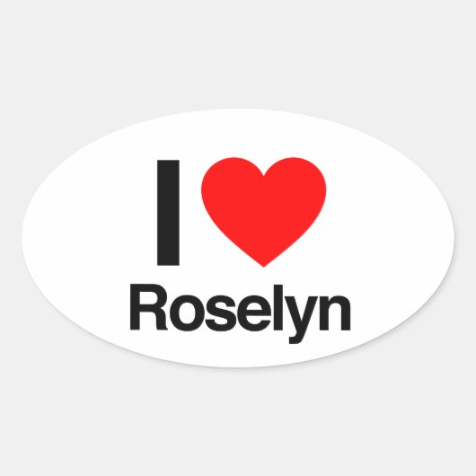 ik hou van roselyn ovale sticker (Voorkant)