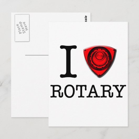 Ik hou van Rotary Engine Briefkaart (Voorkant / Achterkant)