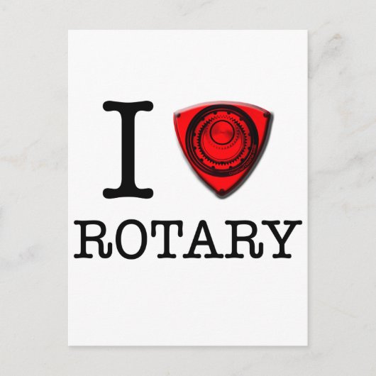 Ik hou van Rotary Engine Briefkaart (Voorkant)