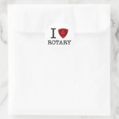 Ik hou van Rotary Engine Ronde Sticker (Tas)