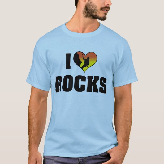 Ik hou van rotsen - Klimmen T-shirt (Voorkant)