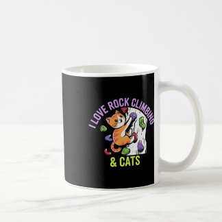 Ik hou van rotsklimmen en katten houden van leuke koffiemok