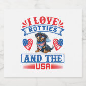 Ik hou van Rotties en de VS Sparkling Wijnetiket (Enkel label)