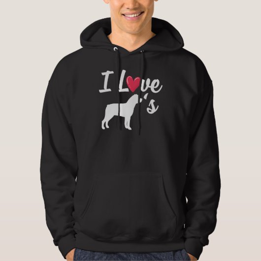 Ik hou van rotties hoodie (Voorkant)