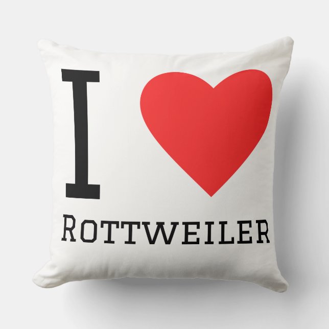 Ik hou van Rottweiler Kussen (Voorkant)