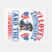 Ik hou van Rottweilers en de VS Fleece Deken (Voorkant (Horizontaal))