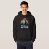 Ik hou van Rottweilers en misschien drie mensen Hoodie (Voorkant volledig)