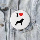 Ik hou van Rotweiler Ronde Button 4,0 Cm (In situ)