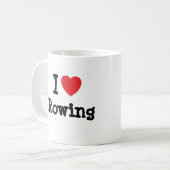 Ik hou van Rowing hart op maat Koffiemok (Voorkant links)