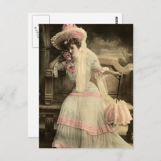 Ik hou van roze briefkaart (Voorkant / Achterkant)