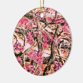 Ik hou van Roze Camo Keramisch Ornament (Links)