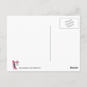 Ik hou van Roze hiel Stiletto-schoenkunst Briefkaart (Achterkant)