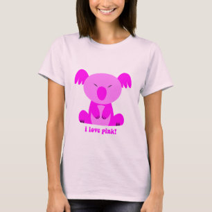 Ik hou van roze Koala Beer T-shirt