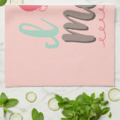 Ik hou van  roze moeder theedoek (Gevouwen)