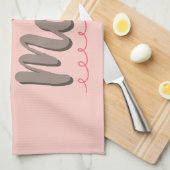 Ik hou van  roze moeder theedoek (Quarter Fold)