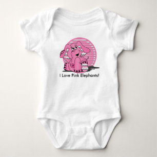 Ik hou van roze olifanten romper