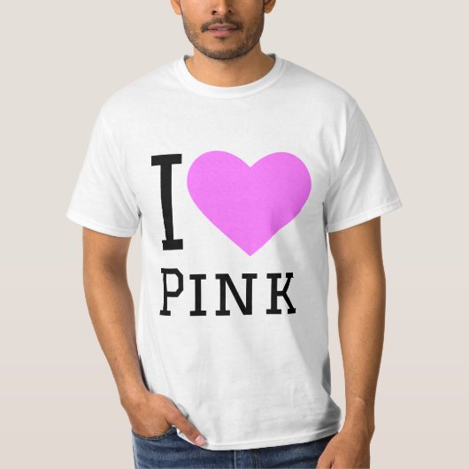 Ik hou van roze t-shirt (Voorkant)