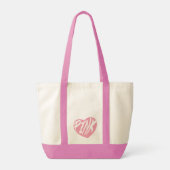Ik hou van roze tote bag (Achterkant)
