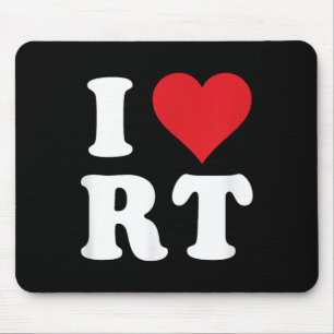 Ik hou van RT Initialen I Heart R.T. Voornaam R Muismat