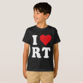 Ik hou van RT Initialen I Heart R.T. Voornaam R T-shirt (Voorkant volledig)