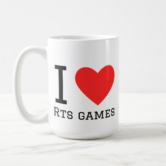 Ik hou van rts-games koffiemok (Links)