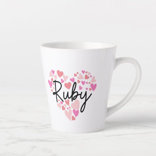 Ik hou van Ruby Latte Mok (Rechts)