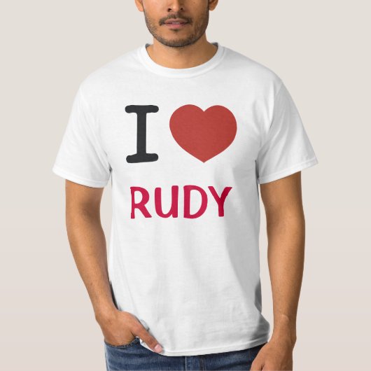 Ik hou van Rudy T-shirt (Voorkant)