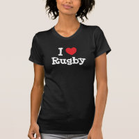 Ik hou van Rugby-hart aangepast aan maat