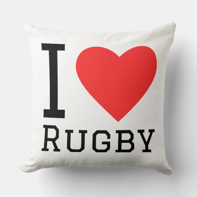 Ik hou van rugby kussen (Voorkant)