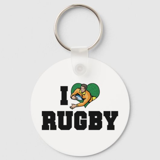 Ik Hou Van Rugby Sleutelhanger (Voorkant)