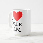 Ik hou van ruimtefilm koffiemok (Voorkant links)