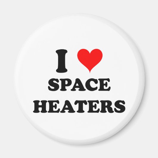 Ik hou van ruimteverwarmingstoestellen magneet (Voorkant)