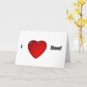 Ik hou van rundvlees kaart (Gele Bloem)