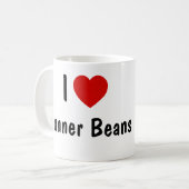 Ik hou van runnerbonen koffiemok (Voorkant links)
