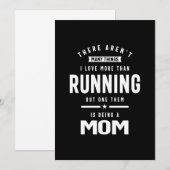 Ik hou van Running. Ik hou ervan een moeder te zij Bedankkaart (Voorkant / Achterkant)