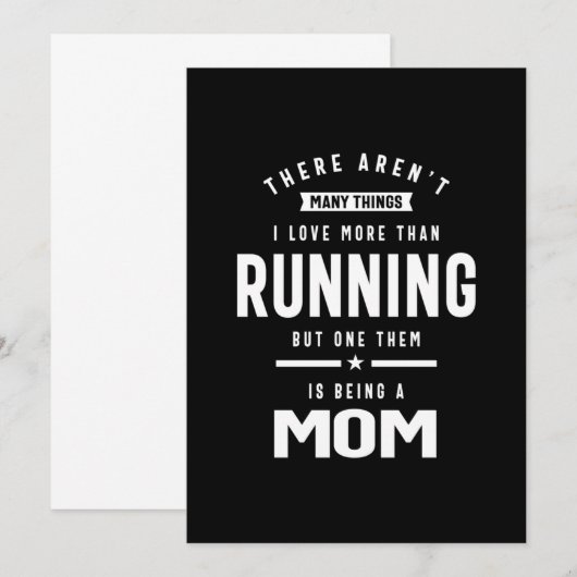 Ik hou van Running. Ik hou ervan een moeder te zij Bedankkaart (Voorkant / Achterkant)