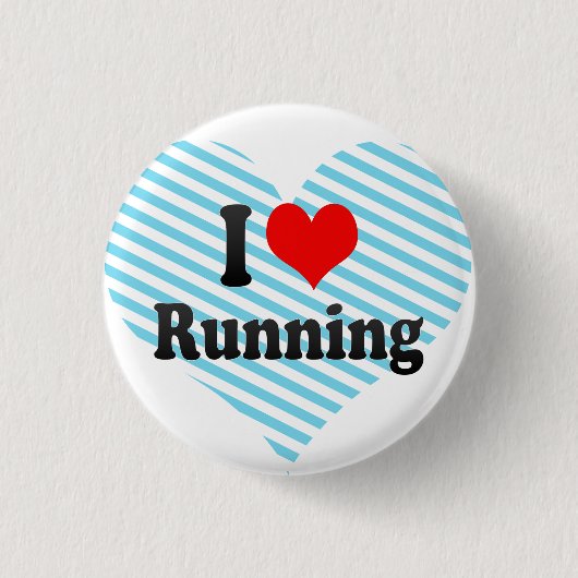 Ik hou van Running Ronde Button 3,2 Cm (Voorkant)