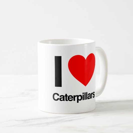 Ik hou van rupsen. koffiemok (Voorkant rechts)