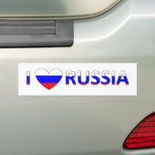 ik hou van rusland bumpersticker (Op auto)