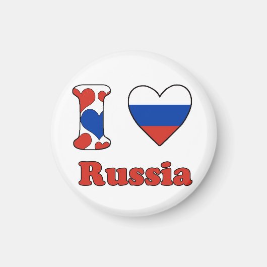 Ik hou van Rusland magnet (Voorkant)