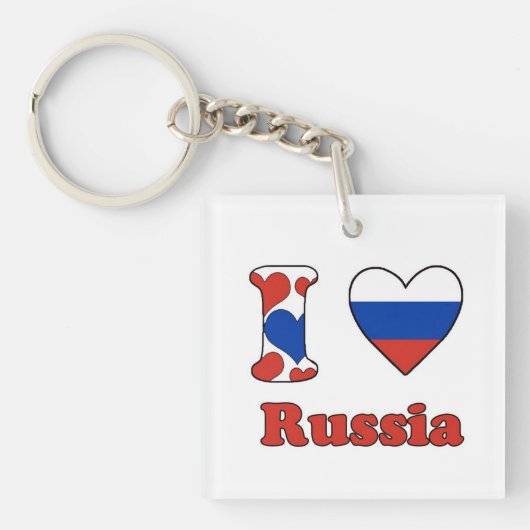 Ik hou van Rusland Sleutelhanger (voorkant)