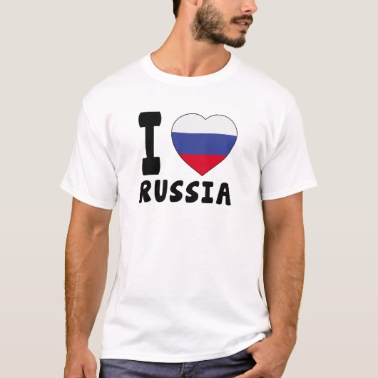 Ik hou van Rusland T-shirt (Voorkant)